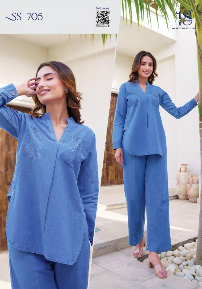 18 Attitude Sho Shaa Vol 7 Denim Cotton Western Party Wear Ladies Top With Bottom Wholesale Shop In Surat